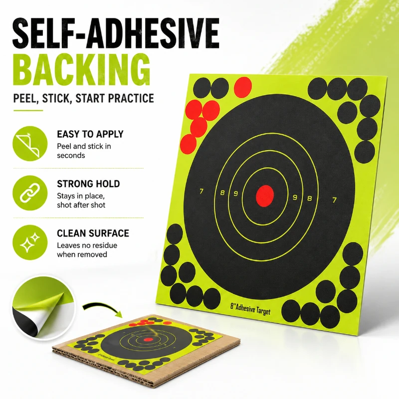 Practice Target Board - Kolayca Soyulabilen Kendinden Yapışkanlı Pratik Hedef