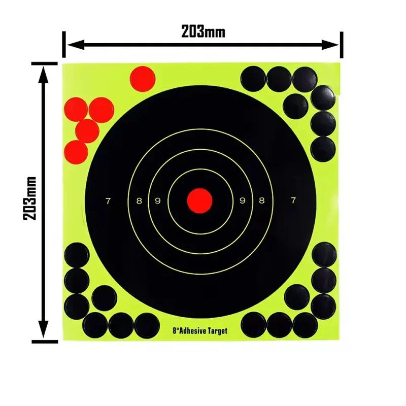 Practice Target Board - 2W-100PCS 8 inç Sıçratmalı Hedef Etiketleri