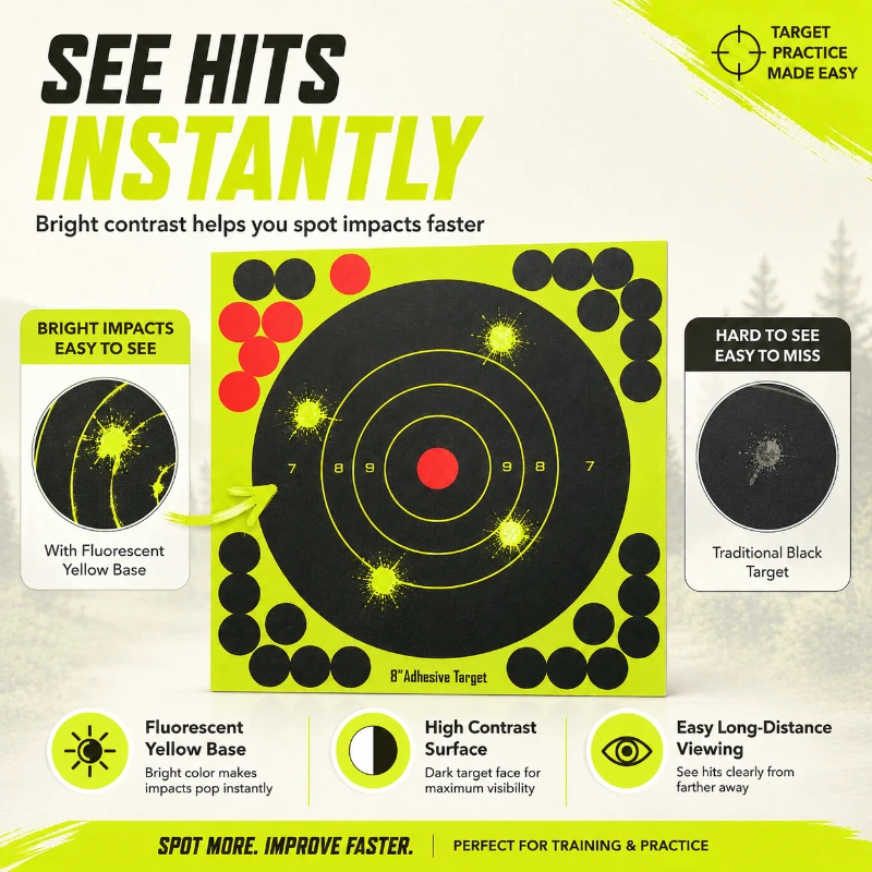 Practice Target Board - Kendinden Yapışkanlı Sıçrama Hedef Kağıtları Şeffaf